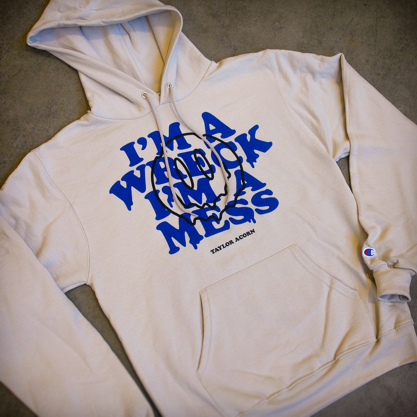 I'm A Wreck Sand - Hooded Pullover