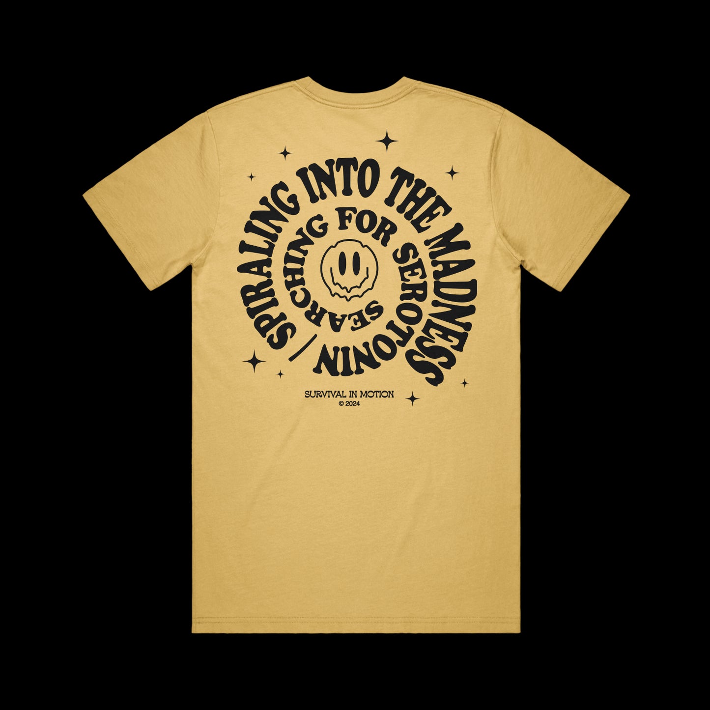 Spiral - Mustard T-Shirt back