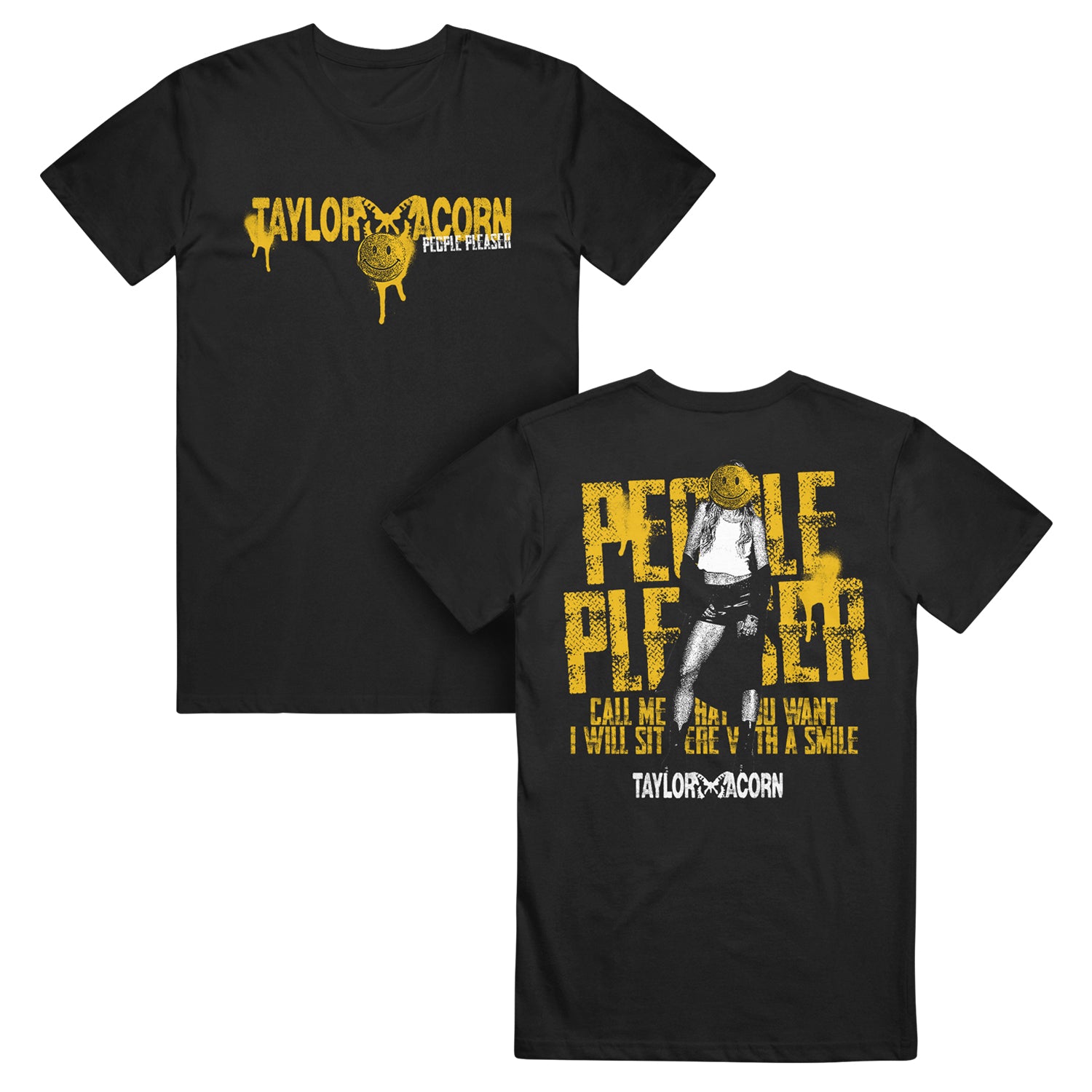 People Pleaser - Black T-Shirt – Taylor Acorn Merch
