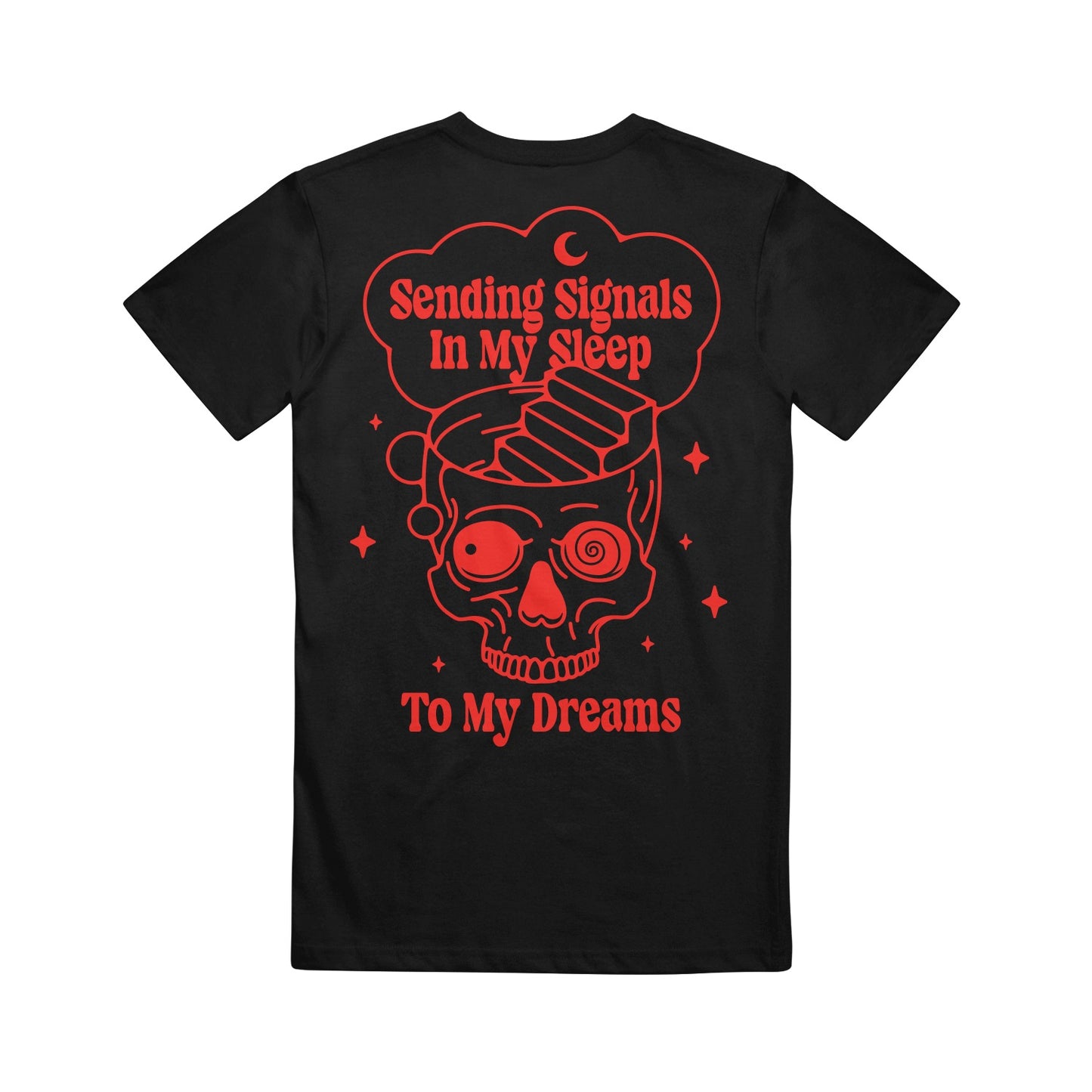 taylor acorn Skull | Dreams - Black T-Shirt back