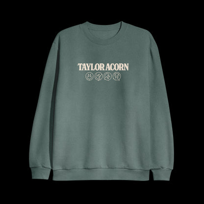 Birds Still Sing - Blue Spruce Crewneck front 